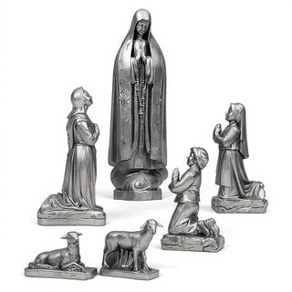 Our Lady of Fatima Statue - 60-inch — Antique Silver finish