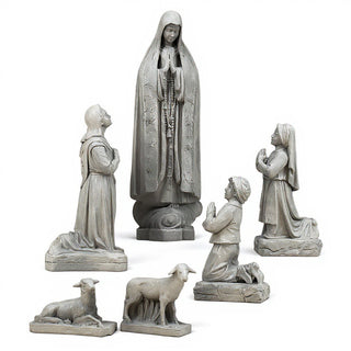 Our Lady of Fatima Statue - 60-inch — Limestone finish