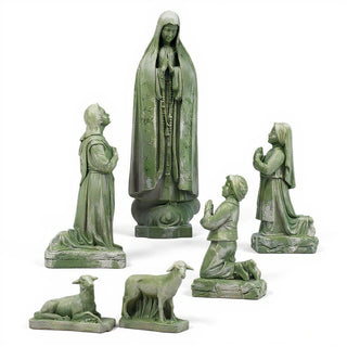 Our Lady of Fatima Statue - 60-inch — Mossy Green finish