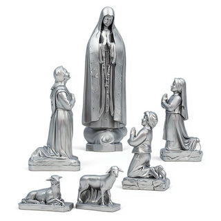 Our Lady of Fatima Statue - 60-inch — Silver finish