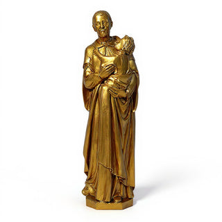 Saint Vincent de Paul with a Child Statue - 48-inch — Antique Gold finish