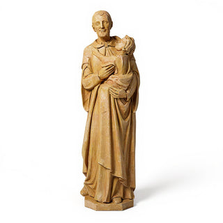 Saint Vincent de Paul with a Child Statue - 48-inch — Dusted Sand finish