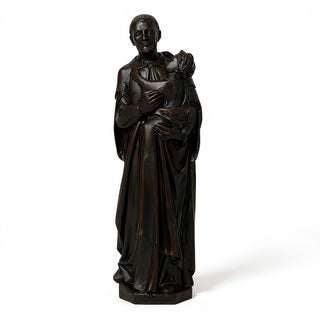Saint Vincent de Paul with a Child Statue - 48-inch — Iron finish