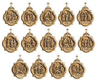 Fourteen Stations of the Cross - Complete Set of Chapel Wall Plaques