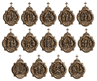 Fourteen Stations of the Cross - Complete Set of Chapel Wall Plaques