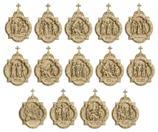 Fourteen Stations of the Cross - Complete Set of Chapel Wall Plaques