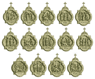 Fourteen Stations of the Cross - Complete Set of Chapel Wall Plaques