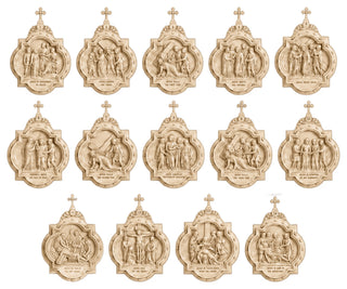 Fourteen Stations of the Cross - Complete Set of Chapel Wall Plaques