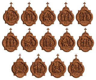 Fourteen Stations of the Cross - Complete Set of Chapel Wall Plaques