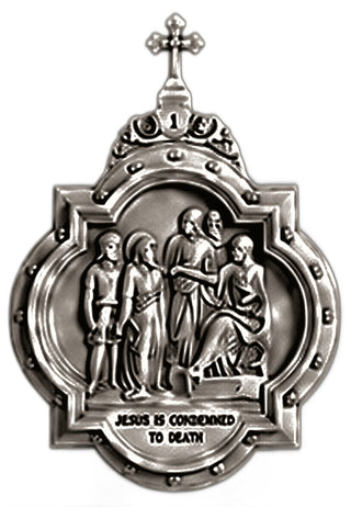 Chapel Wall Plaque Station #1 Statue - 19-inch
