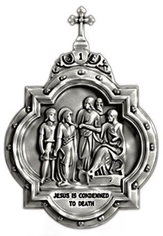 Chapel Wall Plaque Station #1 Statue - 19-inch