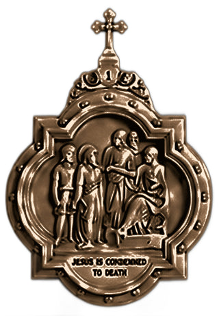 Chapel Wall Plaque Station #1 Statue - 19-inch