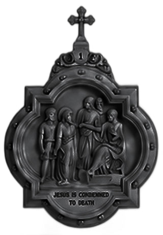 Chapel Wall Plaque Station #1 Statue - 19-inch
