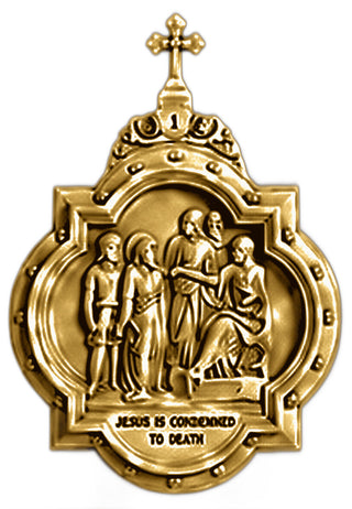 Chapel Wall Plaque Station #1 Statue - 19-inch
