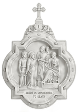 Chapel Wall Plaque Station #1 Statue - 19-inch