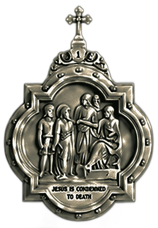 Chapel Wall Plaque Station #1 Statue - 19-inch