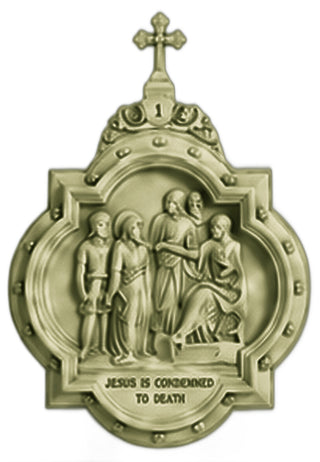 Chapel Wall Plaque Station #1 Statue - 19-inch