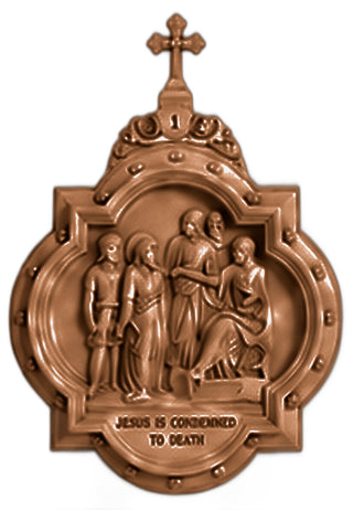 Chapel Wall Plaque Station #1 Statue - 19-inch