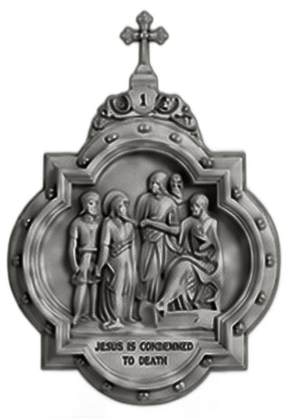 Chapel Wall Plaque Station #1 Statue - 19-inch