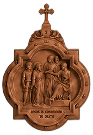 Chapel Wall Plaque Station #1 Statue - 19-inch