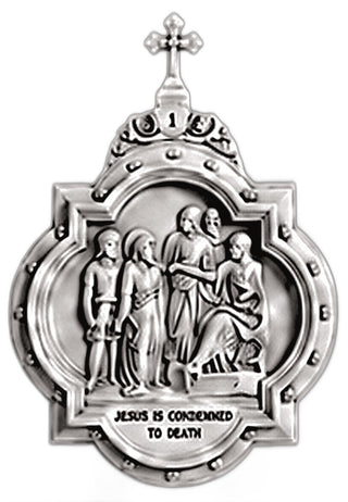 Chapel Wall Plaque Station #1 Statue - 19-inch