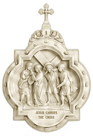 Chapel Wall Plaque Station #2 Statue - 19-inch