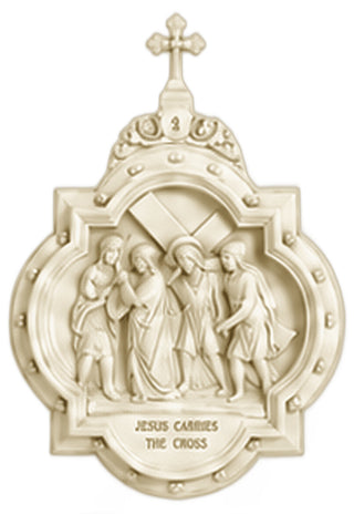 Chapel Wall Plaque Station #2 Statue - 19-inch