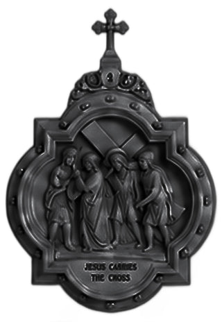 Chapel Wall Plaque Station #2 Statue - 19-inch