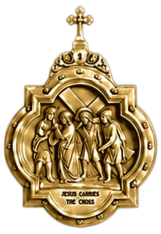Chapel Wall Plaque Station #2 Statue - 19-inch