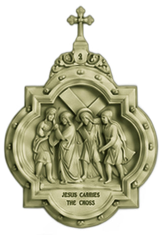 Chapel Wall Plaque Station #2 Statue - 19-inch