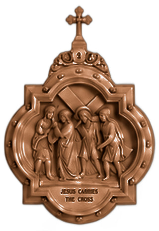 Chapel Wall Plaque Station #2 Statue - 19-inch