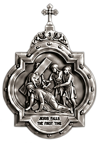 Chapel Wall Plaque Station #3 Statue - 19-inch
