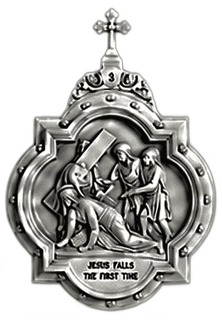 Chapel Wall Plaque Station #3 Statue - 19-inch