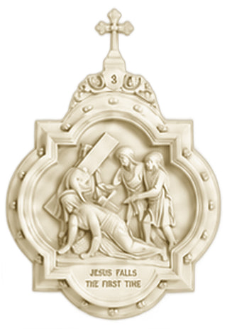 Chapel Wall Plaque Station #3 Statue - 19-inch