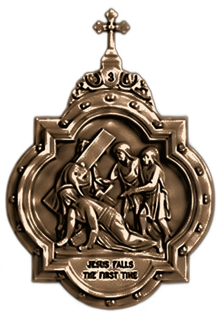 Chapel Wall Plaque Station #3 Statue - 19-inch