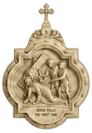 Chapel Wall Plaque Station #3 Statue - 19-inch