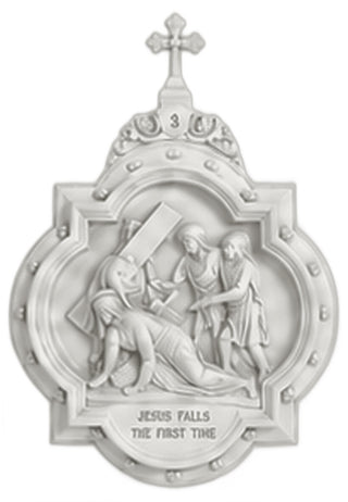 Chapel Wall Plaque Station #3 Statue - 19-inch