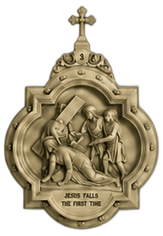Chapel Wall Plaque Station #3 Statue - 19-inch