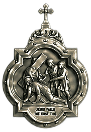 Chapel Wall Plaque Station #3 Statue - 19-inch