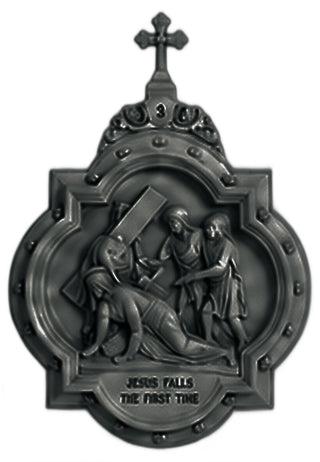 Chapel Wall Plaque Station #3 Statue - 19-inch