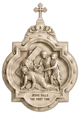 Chapel Wall Plaque Station #3 Statue - 19-inch