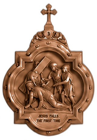 Chapel Wall Plaque Station #3 Statue - 19-inch