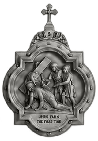 Chapel Wall Plaque Station #3 Statue - 19-inch