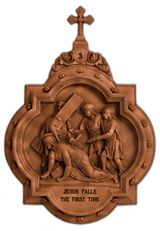 Chapel Wall Plaque Station #3 Statue - 19-inch