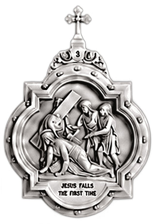 Chapel Wall Plaque Station #3 Statue - 19-inch