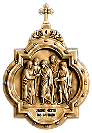 Chapel Wall Plaque Station #4 Statue - 19-inch