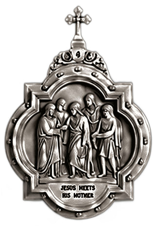 Chapel Wall Plaque Station #4 Statue - 19-inch
