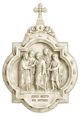 Chapel Wall Plaque Station #4 Statue - 19-inch