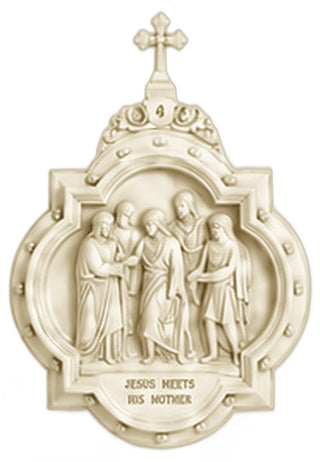 Chapel Wall Plaque Station #4 Statue - 19-inch