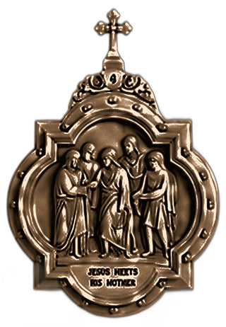 Chapel Wall Plaque Station #4 Statue - 19-inch